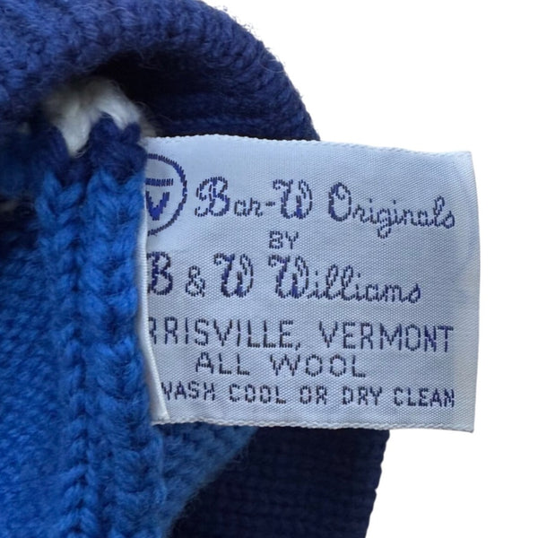 Bar-W Originals Mens Navy & Blue Stripe Wool Beanie Hat One Size Vermont