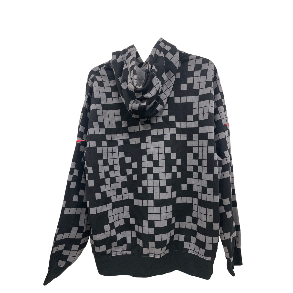Nike Mens Black Polyester Hooded Sweatshirt Large PSG Paris Saint-Germain Pixel Print