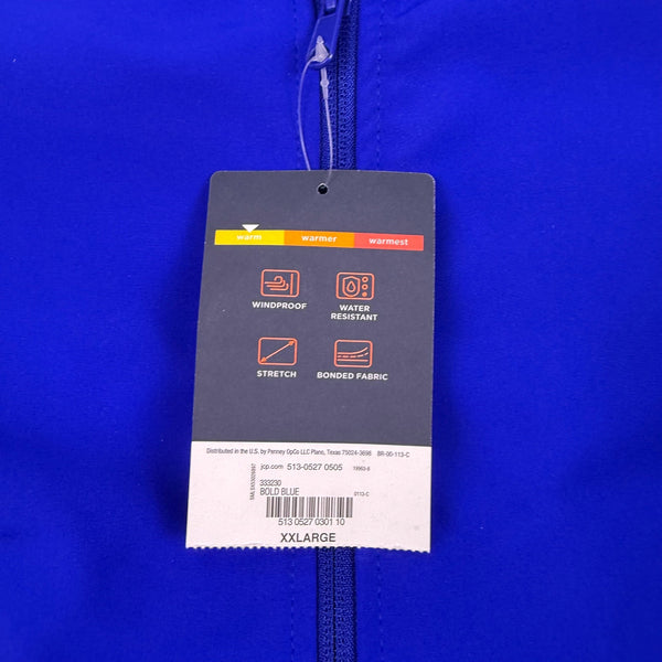 St.John’s Bay Mens Blue Zip-Up Vest Lightweight Outerwear Size XXL - New