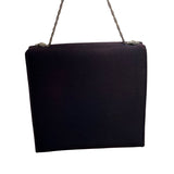 Vintage Lewis Dark Red Bow Accent & Snake Chain Strap Evening Clutch Bag Sz S