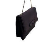 Vintage Lewis Dark Red Bow Accent & Snake Chain Strap Evening Clutch Bag Sz S