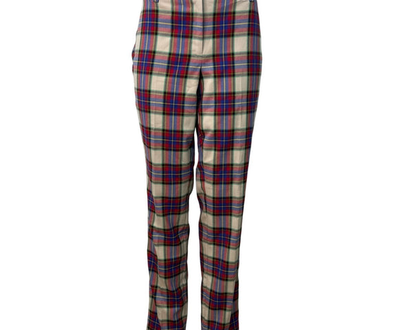 Lands End Womens Multicolor Plaid Pants Size 12 - New