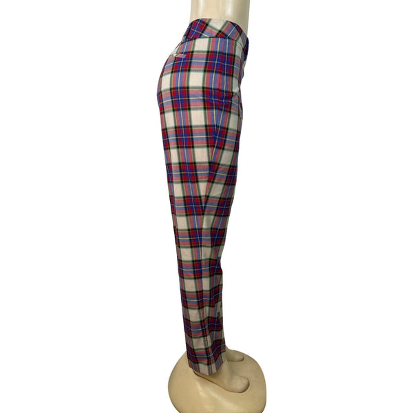 Lands End Womens Multicolor Plaid Pants Size 12 - New