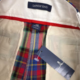 Lands End Womens Multicolor Plaid Pants Size 12 - New