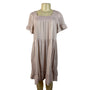Calista Women's Dusty Pink Babydoll Short Sleeve Dress Sz S