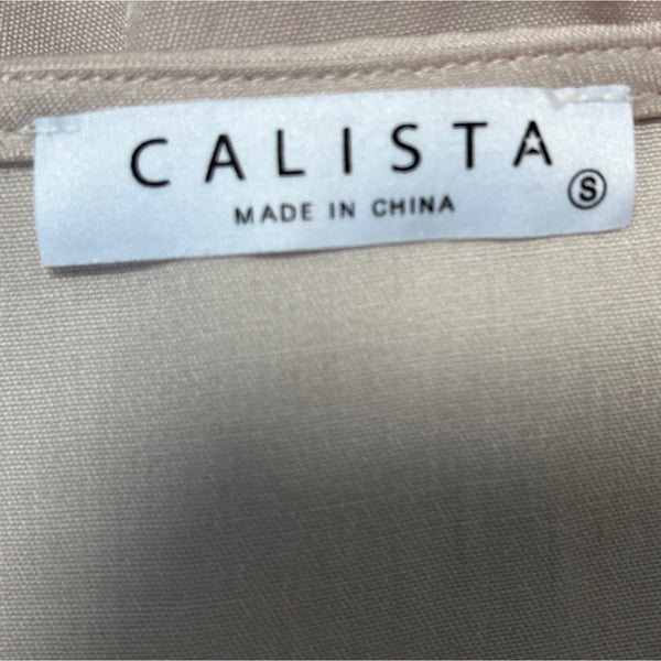Calista Women's Dusty Pink Babydoll Short Sleeve Dress Sz S