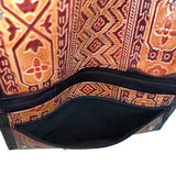 Vintage Unbranded Women's Brown & Black Tribal Ethnic Wallet Sz M