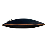 Michael Kors Black Nylon Brown Faux Leather & Front Pocket Evening Clutch Sz S