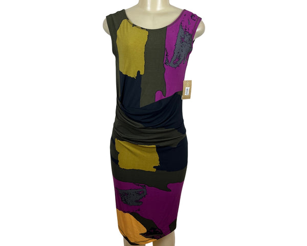 Rachel Rachel Roy Womens Sleeveless Abstract Print Dress With V-Back Sz S - New