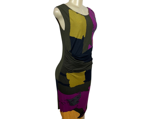 Rachel Rachel Roy Womens Sleeveless Abstract Print Dress With V-Back Sz S - New