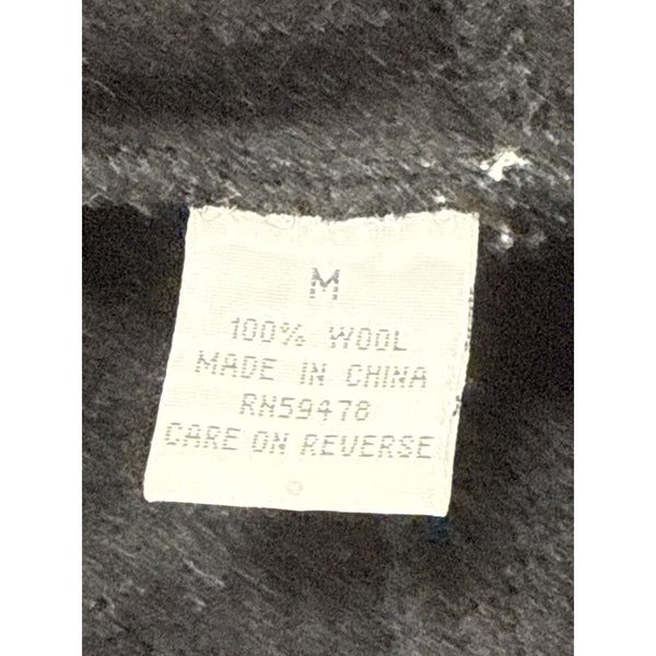 Maria Christina Women's Black Wrap Warm &Ruffled Coat With Waist Tie Sz M