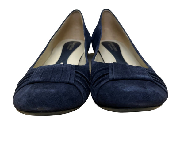 Naturalizer Women’s Inky Blue Navy Suede Leather N5 Comfort Flats Shoes Size 12M