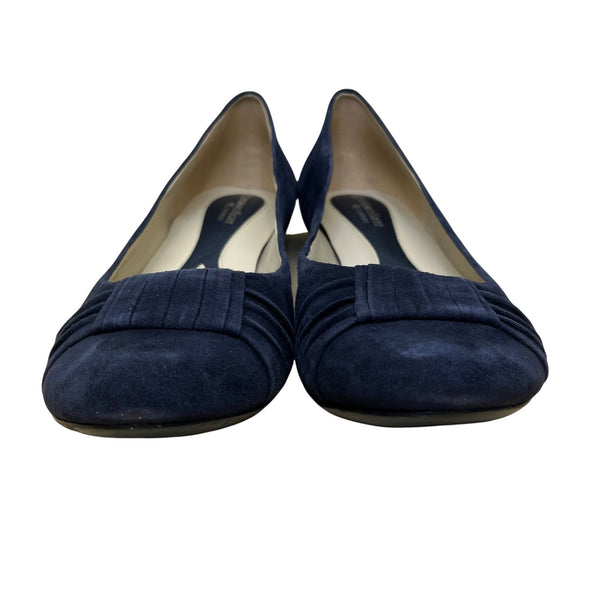 Naturalizer Women’s Inky Blue Navy Suede Leather N5 Comfort Flats Shoes Size 12M