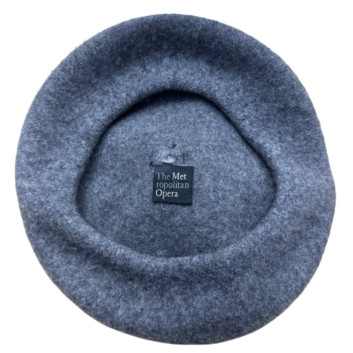 The Metropolitan Opera Gray Beret With Black Pom-Pom