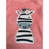 Pekkie Baby Girls Pink Zebra Fleece Sweatshirt - Size 6M