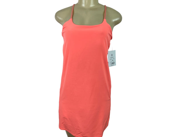 Athleta Girl Coral Strappy Back Dress With Built-In Shorts Size XXL/16 - New