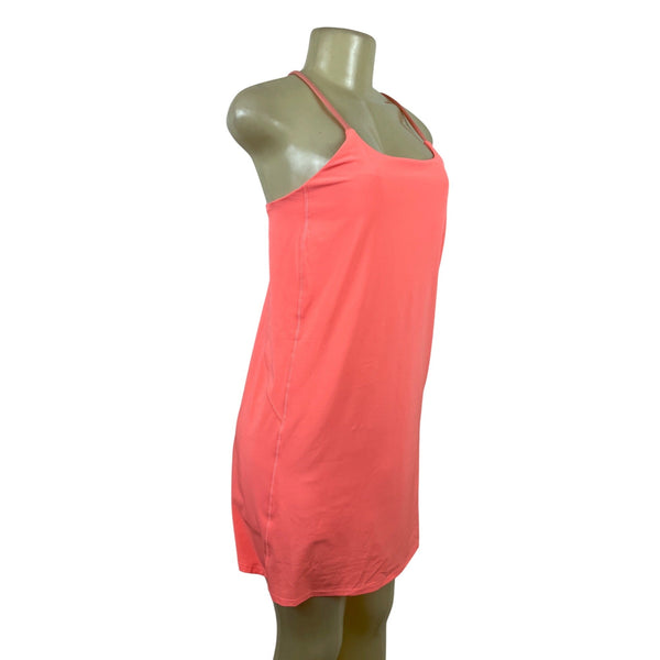 Athleta Girl Coral Strappy Back Dress With Built-In Shorts Size XXL/16 - New