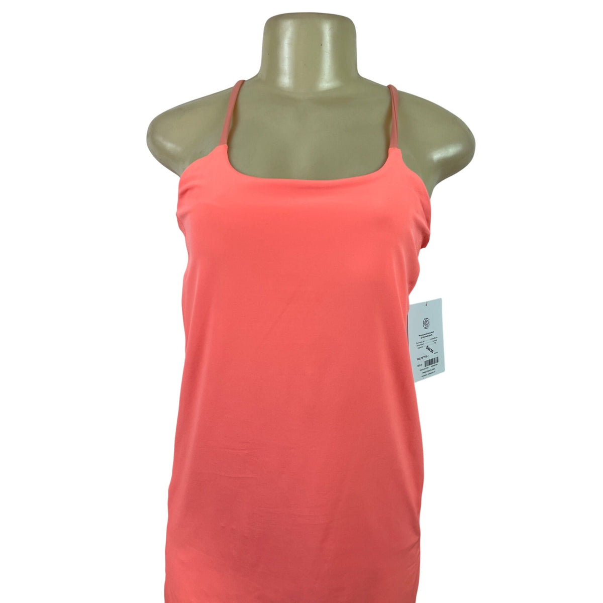 Athleta Girl Coral Strappy Back Dress With Built-In Shorts Size XXL/16 - New