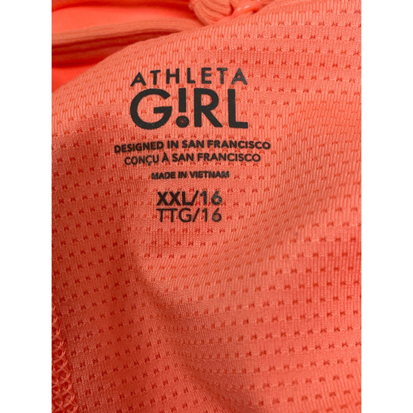 Athleta Girl Coral Strappy Back Dress With Built-In Shorts Size XXL/16 - New