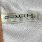 Zaful Womens Brown Ribbed Bikini Bottom Mid-Waist Size 8