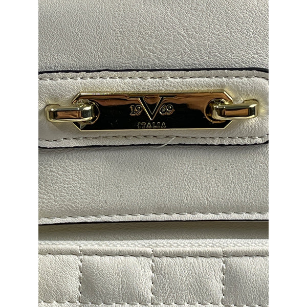 Versace 1969 Italia Women's Minerva Tan Quilted Satchel Handbag Sz M