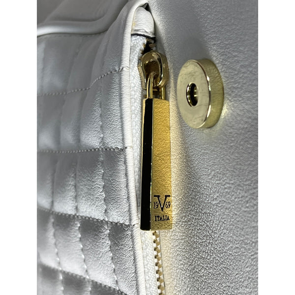 Versace 1969 Italia Women's Minerva Tan Quilted Satchel Handbag Sz M
