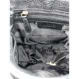 Michael Kors Women's Black Leather Suede & Gold Tone Hardware Handbag Sz M