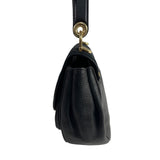 Michael Kors Women's Black Leather Suede & Gold Tone Hardware Handbag Sz M