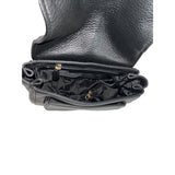 Michael Kors Women's Black Leather Suede & Gold Tone Hardware Handbag Sz M