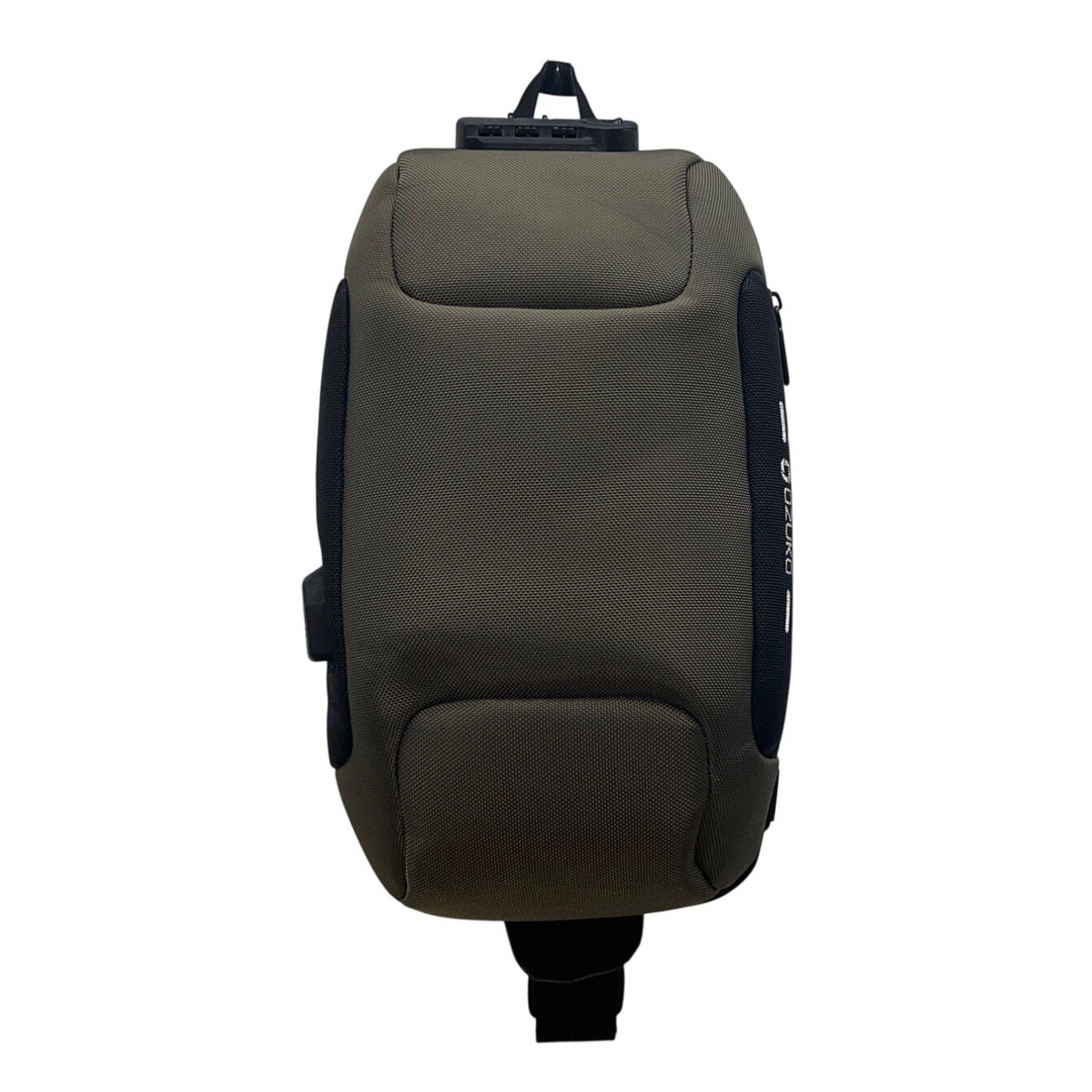 Ozuko Green  Waterproof Fabric Anti-Theft USB Port Compact Crossbody Backpack