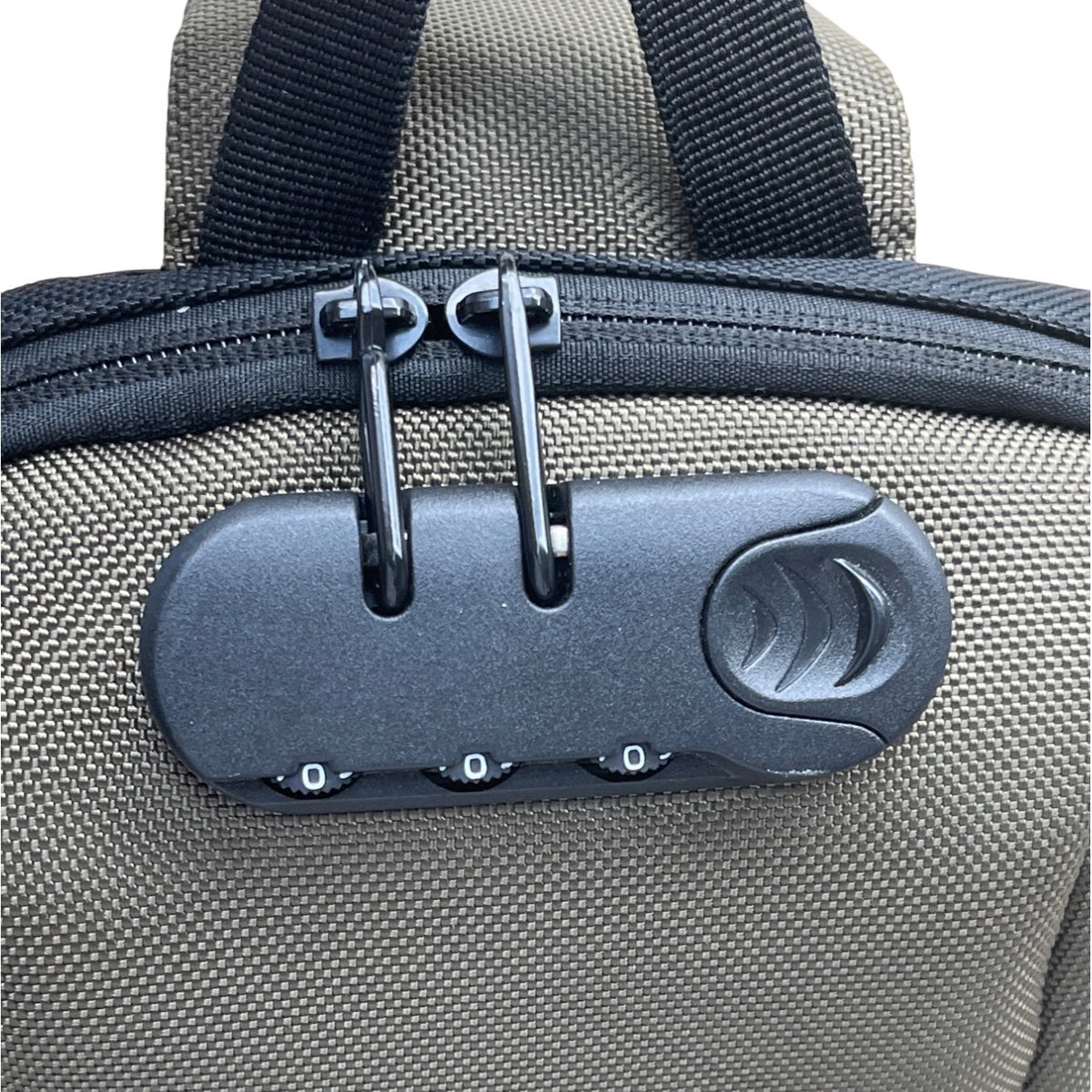Ozuko Green  Waterproof Fabric Anti-Theft USB Port Compact Crossbody Backpack