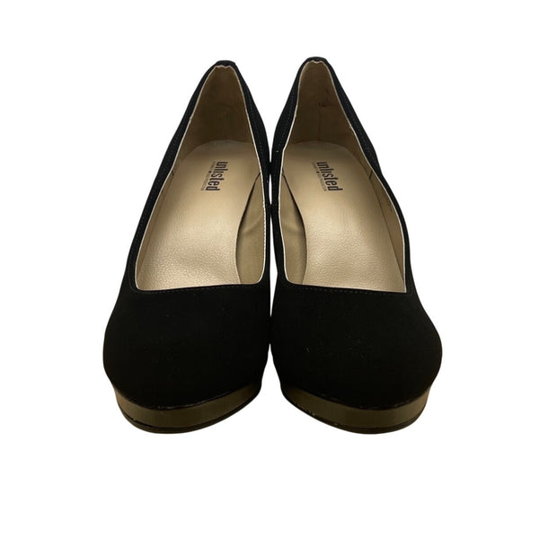 Unlisted By Kenneth Cole Womens Black Faux Suede Platform Heels Size 10M - New