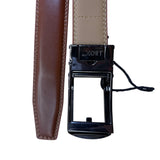 Mio Marino Genuine Leather Mens Adjustable Ratchet Belt Brown Customizable