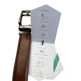 Mio Marino Genuine Leather Mens Adjustable Ratchet Belt Brown Customizable