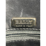 Vintage Bally Women's Dark Blue Quilted Leather Chained Strap Shoulder Bag Sz M