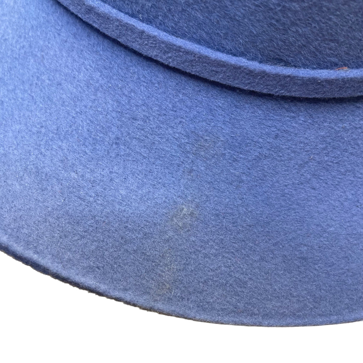 Vintage Adolfo II Womens Light Blue Wool Wide-Brim Hat Floral Accent Retro Style