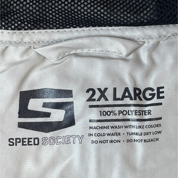 Speed Society Men's White Ivory Windbreaker Jacket Sz XXL