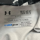 Under Armour Girl's Youth Black & White Digital Camo Design Shirt YLG Large