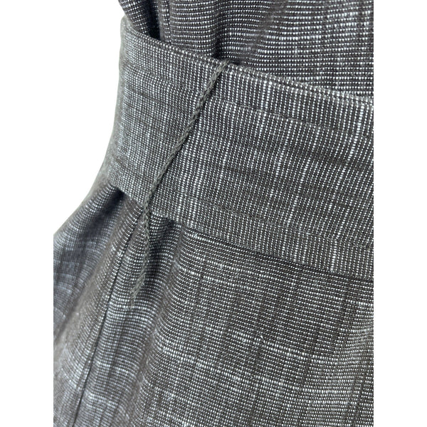 Ann Taylor Gray Textured Cap Sleeve Belted Dress With Square Neckline Size 0