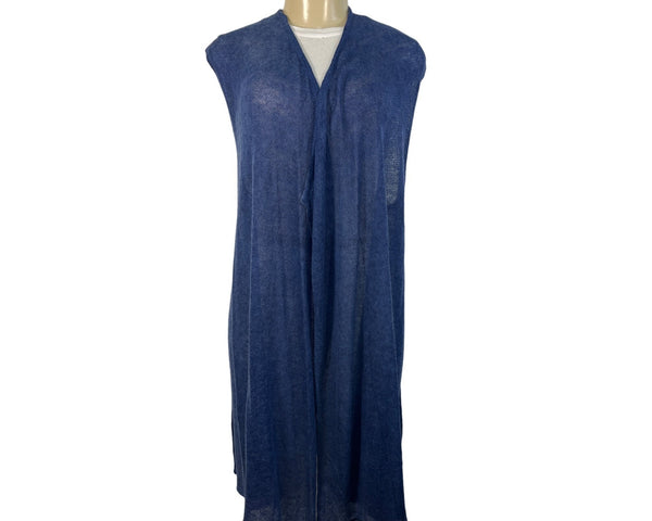 Chicos Women's Blue Long Cardigan Sz 2 (EUR 32) - NWT