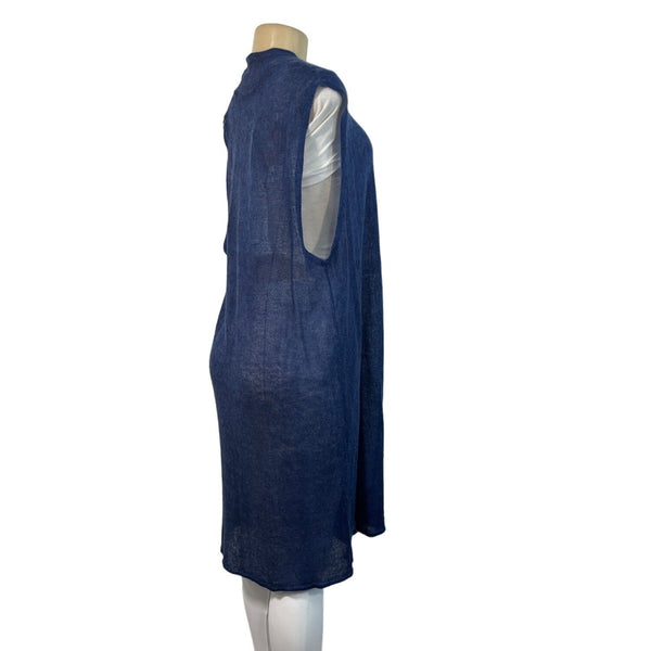 Chicos Women's Blue Long Cardigan Sz 2 (EUR 32) - NWT