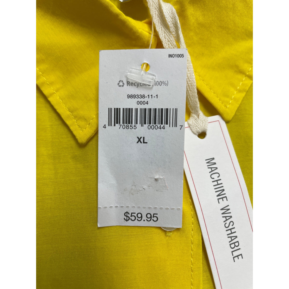 Gap Women’s Yellow Cotton/Silk Blend Button-Down Shirt Long Sleeve XL - New