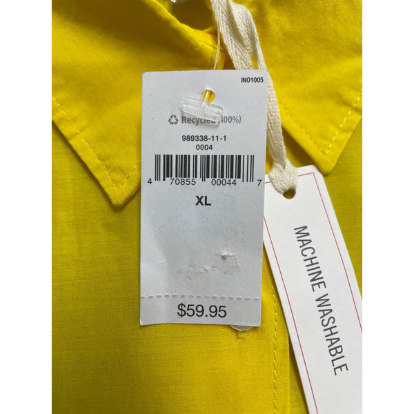 Gap Women’s Yellow Cotton/Silk Blend Button-Down Shirt Long Sleeve XL - New