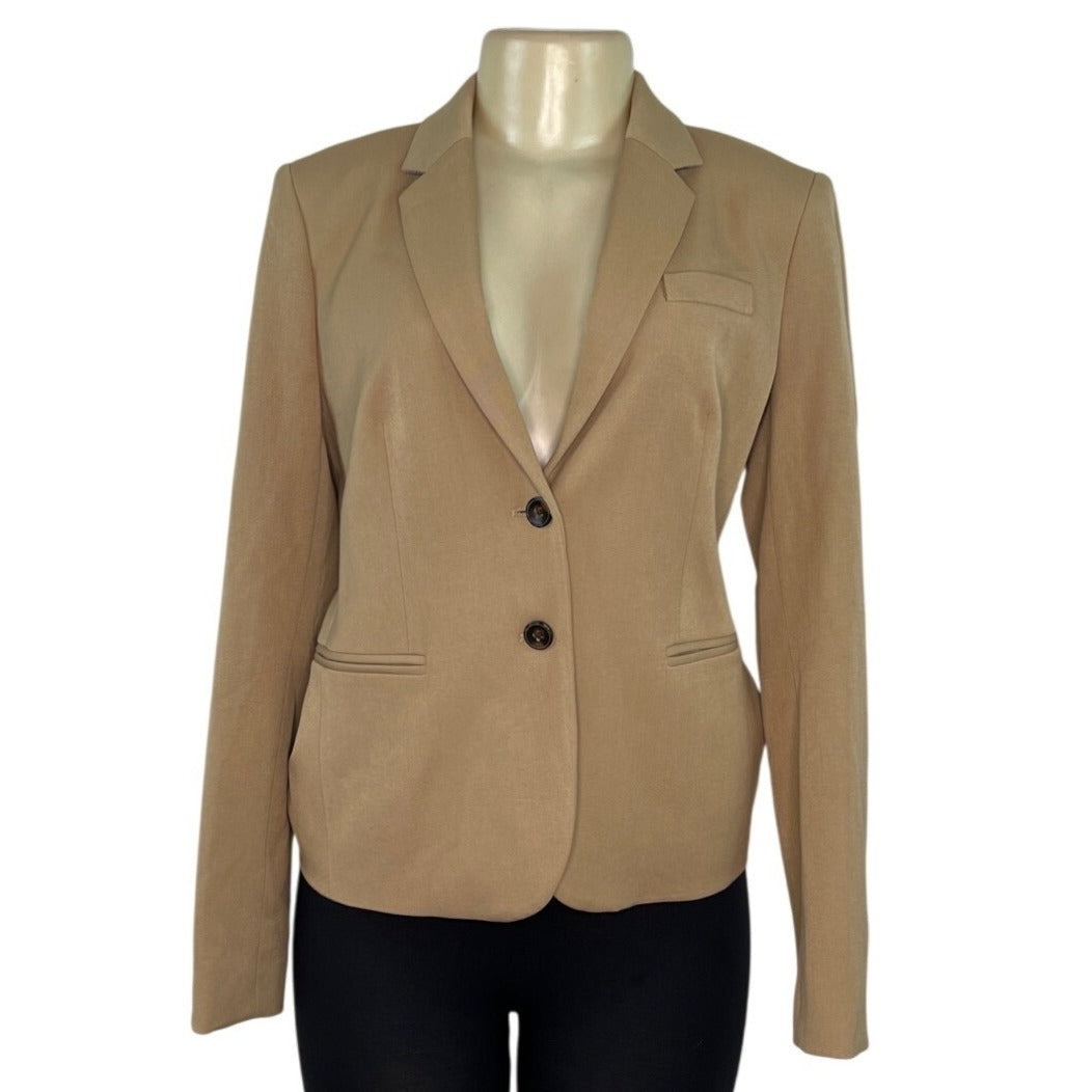 J.Crew Women’s Tan Blazer With Two-Button Closure Sz S - New