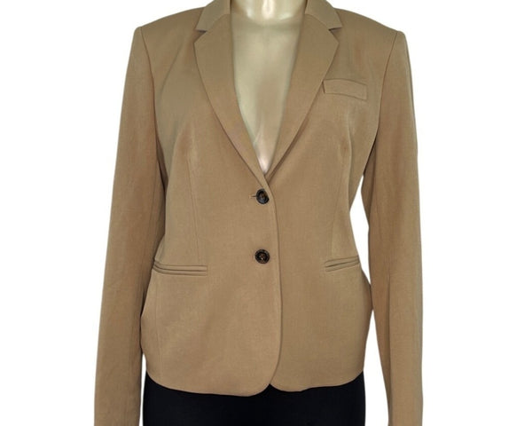 J.Crew Women’s Tan Blazer With Two-Button Closure Sz S - New