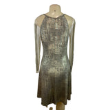 Julia Jordan Women’s Metallic Sheer Sleeve A-Line Dress Size 8