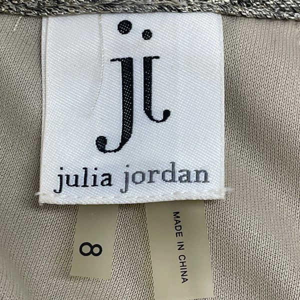Julia Jordan Women’s Metallic Sheer Sleeve A-Line Dress Size 8