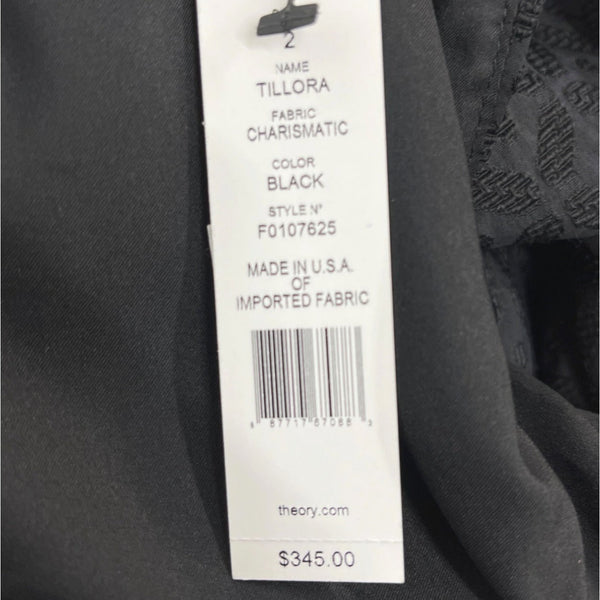 Theory Womens Black Sleeveless Fit & Flare Dress Size 2 NEW