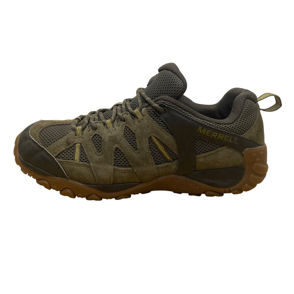 Merrell Men’s Olive/Moss Mesh & Suede Performance Outdoor Hiking Shoes Size 10.5
