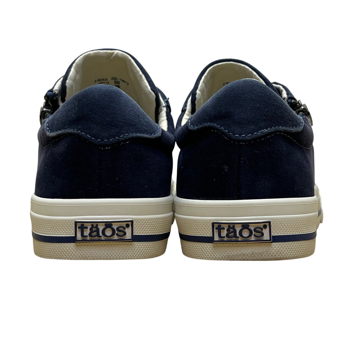 Taos Women's Navy Canvas With Zipper & Lace-Up Closure 2 Soul Sneakers Size 6